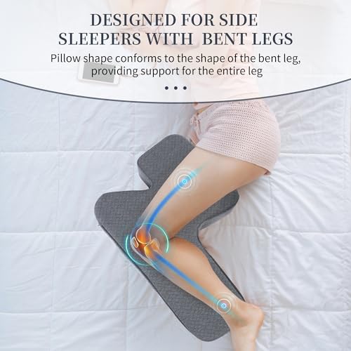 41qo6cp cml 1.jpg HOMBYS 4" Thick Z Shape Memory Foam Leg Pillow for Side Sleepers | HOMBYS Memory Foam Knee Pillow for Sleeping Helps