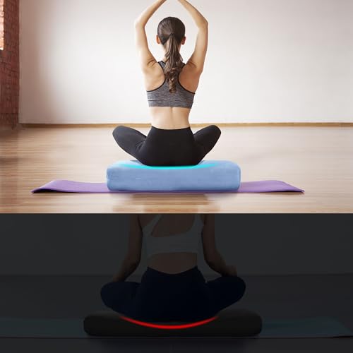 41qjnkoieql.jpg HOMBYS Shredded Foam Yoga Bolster Pillow for Restorative Yoga & Meditation | Versatile Rectangular Yoga Support