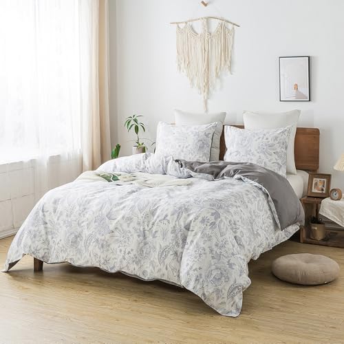 41qkfubzvll.jpg HoneiLife King Duvet Cover Set - Soft & Breathable 100% Cotton Comforter Cover for Herbs, Floral Design, with Zipper Clo