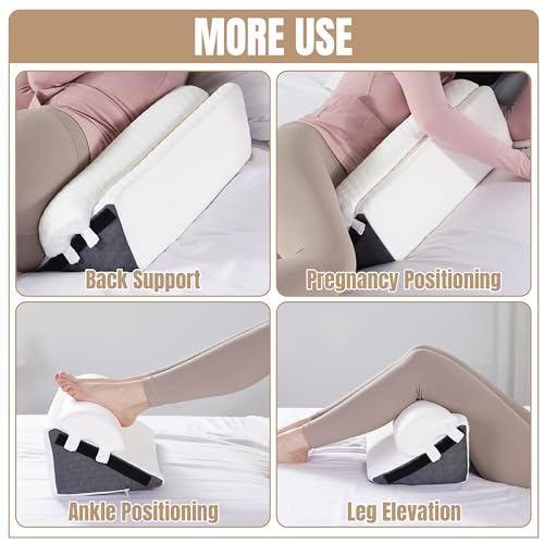 41qvhxygdel 2.jpg HOMBYS Adjustable Side Wedge Pillow for Sleeping | Foam Positioning Wedge Pillow for Side Sleeping | Adjustable Sid