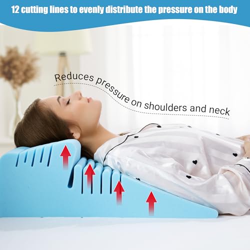 41rf0nuknzl.jpg Hombys Memory Foam Wedge Pillow for Back and Side Sleepers (White) | Hombys Supportive Wave-Shaped Memory Foam Pillo