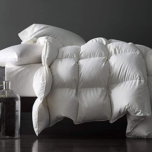 41rho5lxm0l 1.jpg Royoliving Premium Feathers Down Duvet Insert Comforter King Size for All Season Medium Warmth White 100% Cotton Cover w