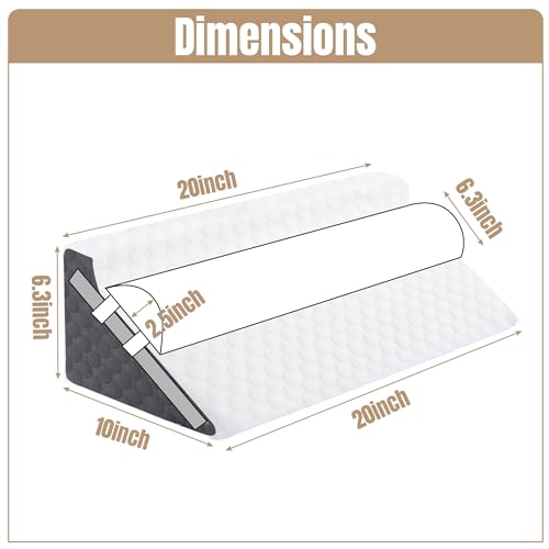 41rtrhpelpl 2.jpg HOMBYS Adjustable Side Wedge Pillow for Sleeping | Foam Positioning Wedge Pillow for Side Sleeping | Adjustable Sid