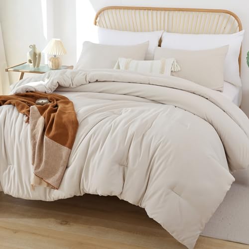 41rbla3 jll.jpg ROSGONIA Boho Beige Comforter Set, Queen, 3pcs