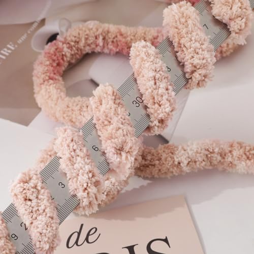 41rv4gpg 7l 1.jpg HOMBYS Super Bulky Chenille Yarn for Hand Knitting and Crocheting HOMBYS Big Soft Plush Chunky Yarn for Chunky Blanket M