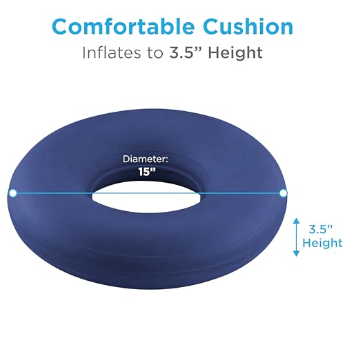 41smmxgn7hl.jpg Nova Inflatable Ring Seat Cushion - Pressure Relief for Postpartum, BBL & Bedsore Recovery, Durable Rubber Blue