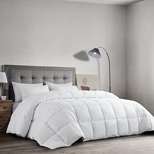 41ssycdkzhl 9.jpg HOMBYS White Feather and Down Oversized King Comforter for All Season Use | HOMBYS 100% Cotton Cover Down Proof Over