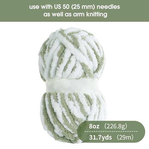 41tcv5uerbl.jpg HOMBYS Soft Lightweight Large Thick Jumbo Yarn for Hand Knitting | HOMBYS Bulky Fulffy Chunky Chenille Yarn for Chun