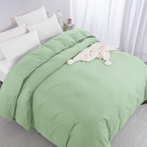 41tt5me 1dl 2.jpg Oversized King Duvet Cover Ultra Soft Microfiber Sage Green for All Season (Sage Green, 120 x 120 Inch) Oversized King U