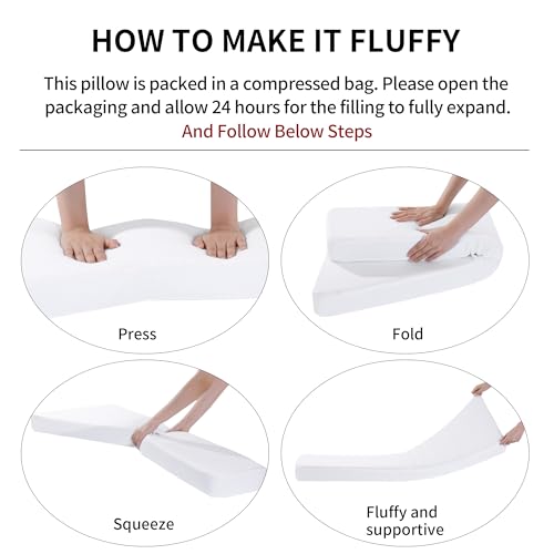 41ukla3u5pl.jpg HOMBYS Memory Foam Knee Pillow with Cuddle Function for Side Sleepers, Pain Relief, 3" Thick Ergonomically Designed P