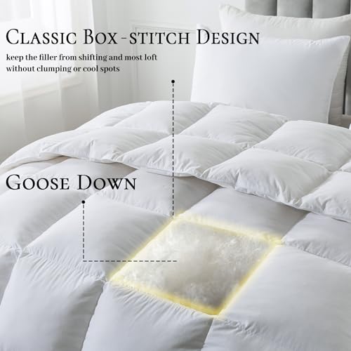 41uly5ptm0l 1.jpg BedTreat Premium Goose Feather Down Comforter for Queen Size, Fluffy & Soft | BedTreat All Seasons Queen Size Down D
