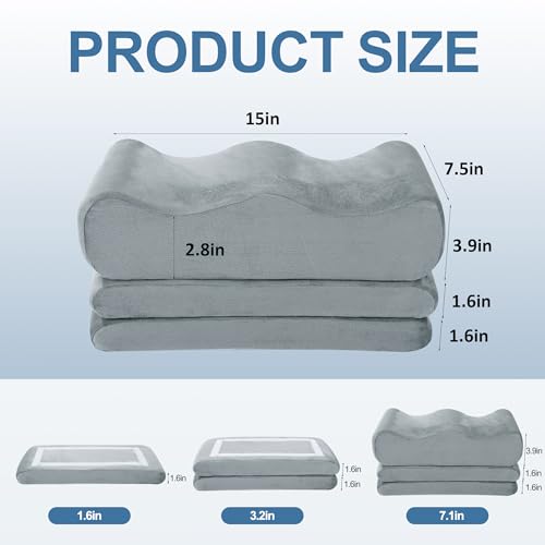 41uthcto1kl 1.jpg HOMBYS Adjustable Height BBL Pillow for After Surgery Recovery - High Density Foam Durable Butt Pillow for Sleeping,