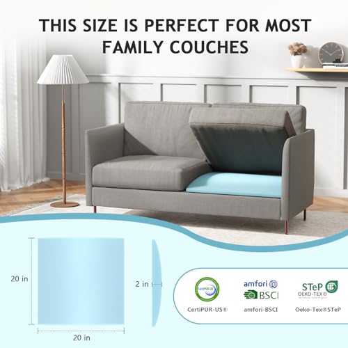 41v39e0iswl 1.jpg High Density Foam Cushion Support for Sofa Sagging - Curved 40D Replacement Fits Loveseats & Sectionals, Set of 2 |