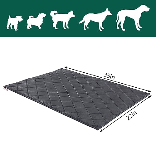 41v8f1n43ll 2.jpg HOMBYS Chew Proof Dog Crate Pad Mat for Durable Training Teething Puppies, Indestructible Fabric Pet Bed, 35"x22" Durabl