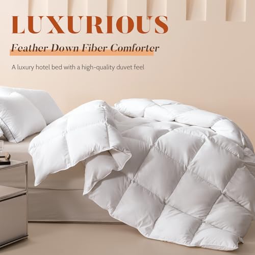 41vamwszp0l 1.jpg Cosybay Queen Feather and Down Fiber Comforter Ultra Fluffy Duvet Insert All Season Luxury Hotel Bed Comforter with Corn