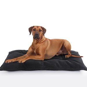 MABOZOO Chew Proof Indestructible Dog Beds for Aggressive Chewers, Durable and Washable, Black, M 18x29 in | MABOZOO