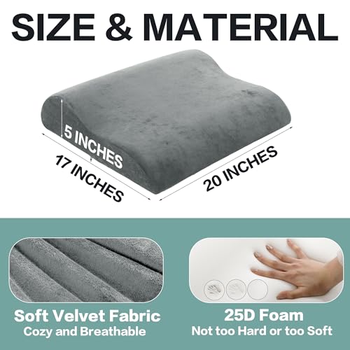 41vlxpivmjl.jpg Extra Large HOMBYS Leg Pillow for Bed and Sofa Couch - Multi Purpose Back & Lumbar Support | HOMBYS Wave Shape Leg P