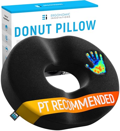 41vpvi7ya7l 1.jpg PT Endorsed Donut Pillow for Tailbone Pain Relief and Sitting Comfort, Donut Cushion Post Surgery and Postpartum, Sciati