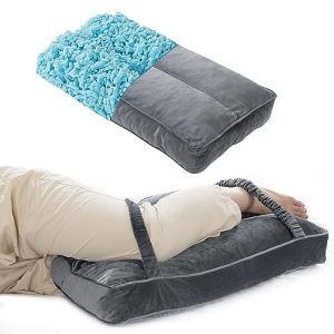 HOMBYS Shredded Memory Foam Knee Pillow for Side Sleepers, Grey Support Pillow