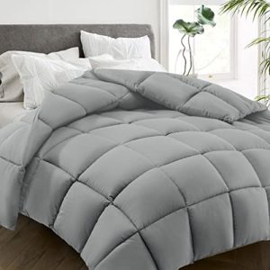 HYLEORY Winter Warm Queen Size Cooling Comforter - Light Grey
