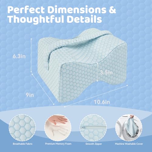41wzemqnwbl.jpg Cooling Knee Pillow for Side Sleepers | Sciatica Pain Relief Knee Pillow for Side Sleepers | Spine Aligning Support