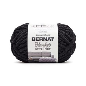 Bernat Chunky Chenille Coal Yarn - 1 Pack 600g
