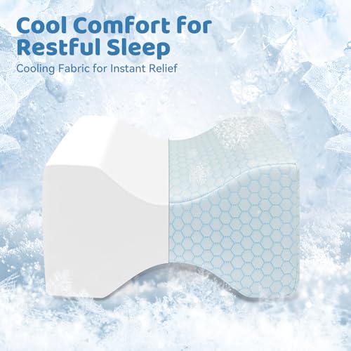 41weyb6whl.jpg Cooling Knee Pillow for Side Sleepers | Sciatica Pain Relief Knee Pillow for Side Sleepers | Spine Aligning Support