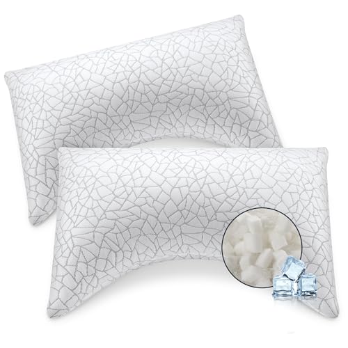 41wtlhyzjul 1.jpg COZSINOOR Side Sleeper Pillows - Queen Size Set of 2 Cooling Bed Pillow for Back and Stomach Sleepers - Adjustable Shred