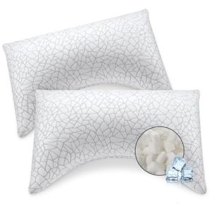COZSINOOR Side Sleeper Pillows Queen Size Set of 2 for Back and Stomach Sleepers - Crescent Adjustable Shredded Memory F