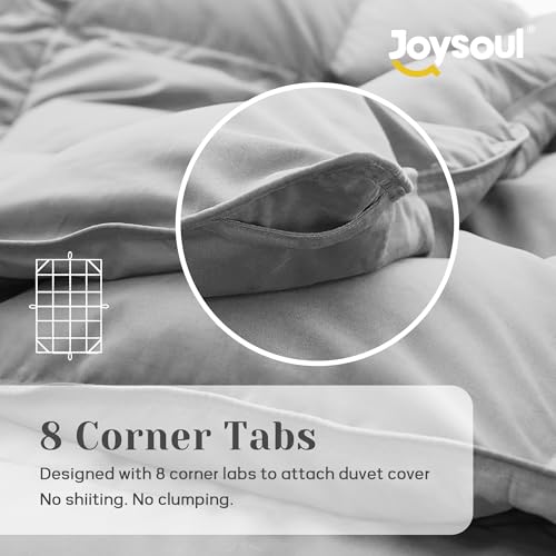 41xvvg1vdql.jpg Joysoul King Size Down Comforter - All Season Ultra Soft Goose Down & Feather Fiber Fill, Luxury Hotel Dark Gray Duvet I