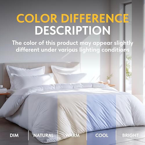 41y27zpelnl.jpg Classic White Microfiber Duvet Cover with Zipper, King Size for Luxury Sleep | Set of 1 White King Size Down Comfort