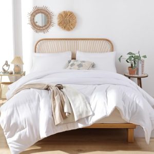 ROSGONIA Comforter for Girls Boys Teens Full Size White, Lightweight Soft All Season Bedding Set (3pcs Boho Comforter &