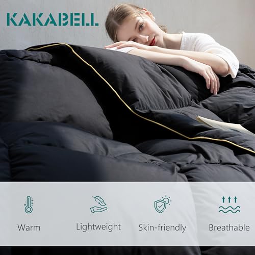 41yteewwrl.jpg KAKABELL Ultra Soft and Cozy Goose Down Comforter Queen Size