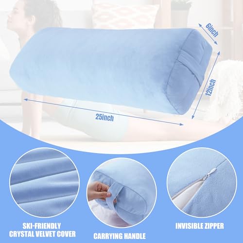 41yijsw57pl.jpg HOMBYS Shredded Foam Yoga Bolster Pillow for Restorative Yoga & Meditation | Versatile Rectangular Yoga Support