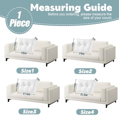 41ymgt7wzol 1.jpg HOMBYS Supportive Back Cushion Replacement for Couch and Bed (26"x19"x5") | HOMBYS Lumbar Support Pillow for Couch,
