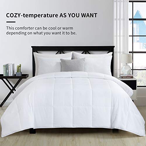 41ysoitkz1l 7.jpg HOMBYS Lightweight Cooling Comforter for Hot Sleepers, Queen Size, White, 8 Corner Tabs