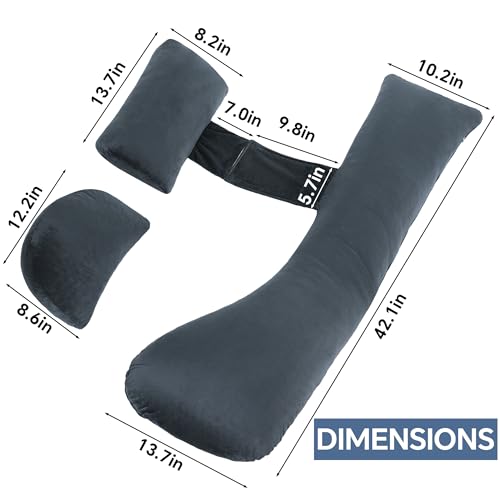 41zeqjdfuhl 3.jpg HOMBYS BBL Pillow After Surgery for Stomach and Side Sleepers Adjustable for Comfortful Recovery Sleep Dark Grey