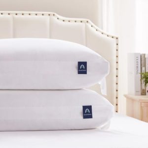 AccurateEx King Size Hybrid Memory Foam Pillow, Firm Support, Down Alternative Fill
