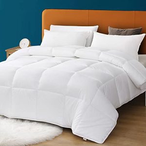 All-Season 100% Cotton Down Alternative Comforter Queen, White