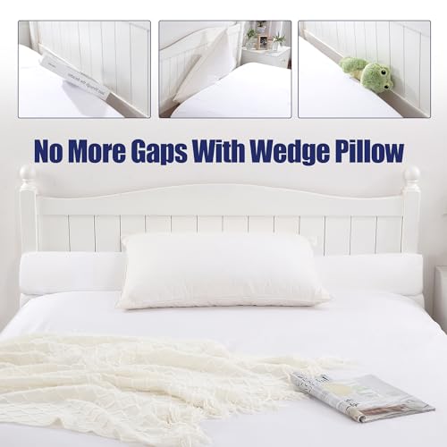 41a7nvio1bl.jpg HOMBYS Wedge Pillow Headboard Gap Filler for King Size Bed, Foldable & Multi Functional, Fill Gap (0-7") Between Headboa
