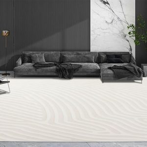 HOMBYS 9x12 Contemporary Striped Area Rug for Living Room Bedroom HOMBYS 9x12 Modern Floor Carpet with Non-Slip Backing