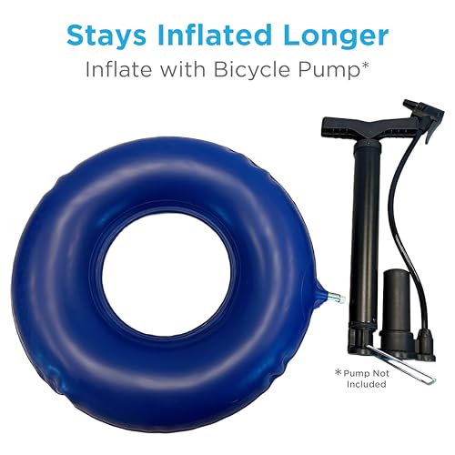 41ayqf0jml.jpg Nova Inflatable Ring Seat Cushion - Pressure Relief for Postpartum, BBL & Bedsore Recovery, Durable Rubber Blue