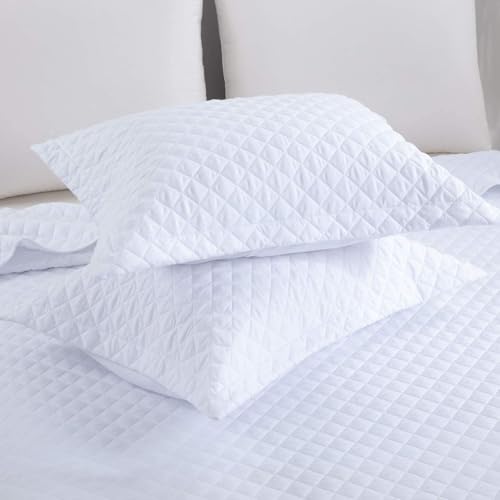 41an1ovavkl.jpg HOMBYS Super King Plus 128x120 Oversized Quilt Set for Summer Lightweight and Reversible White Comforter Set
