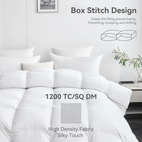 41anlr76dhl 1.jpg L LOVSOUL 75% Goose Down Fiber Fluffy Ultra Soft King Size Comforter for All Season Use | L LOVSOUL 850+ Fill Power