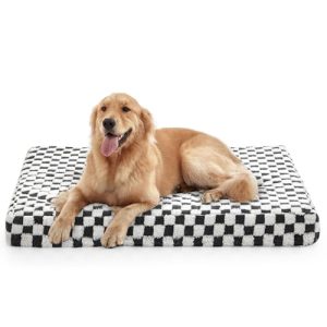JOEJOY Large Orthopedic Dog Bed for Large Dogs, Removable Washable Cover, Grey, 36 x 27 inch JOEJOY Cute Modern Plush