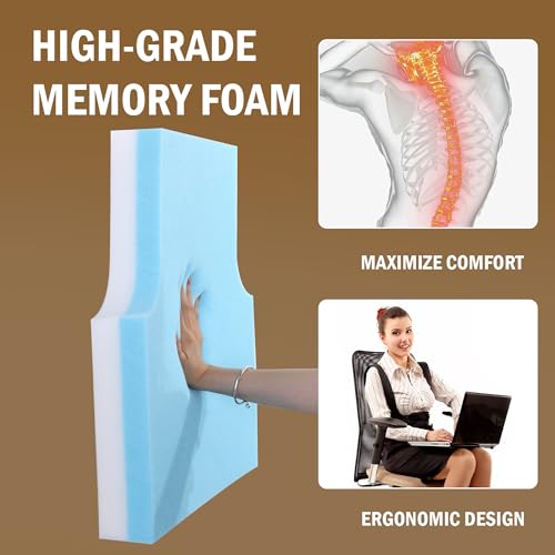 41b27nt8xcl.jpg HOMBYS Sherpa Fleece Lumbar Support Pillow for Recliner Back Pain Relief Big High Back Support | HOMBYS Memory Foam