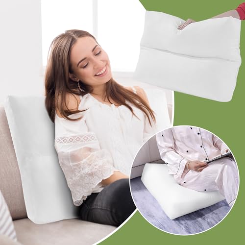 41brbzlt6al.jpg HOMBYS Shredded Foam Couch Back Cushion Replacement, Lumbar Support Pillow for Sofa & Couch, Removable Back Pillow (3