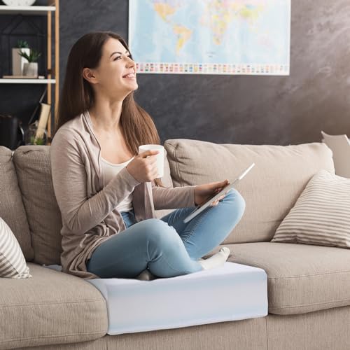 41bh84p9kol 1.jpg High Density Memory Foam Couch Cushion Replacement with Dacron Fiber Layer | Removable Cover Memory Foam Sofa Cushio