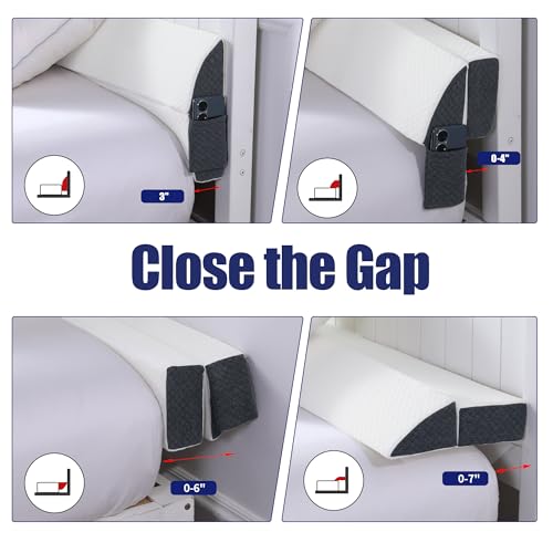 41biquzhgvl.jpg HOMBYS King Size Pillow Wedge for Headboard Gap & Mattress Filler with Side Pocket