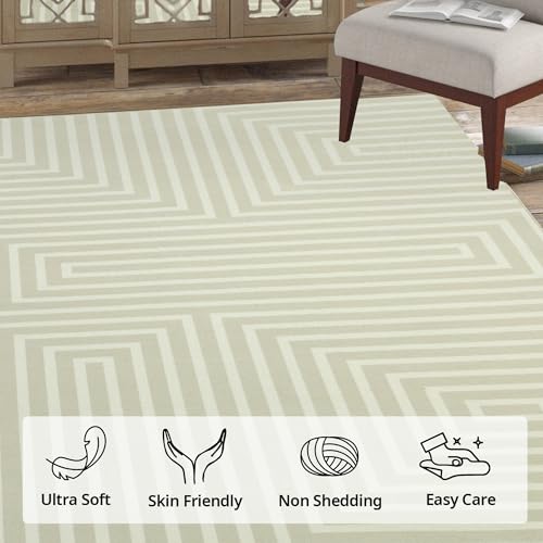 41bjyvmkhnl 1.jpg Hombys 10x14ft Modern Large Area Rug for Living Room Bedroom Hombys Super-Thin Geometry Floor Carpet for Indoor Office D